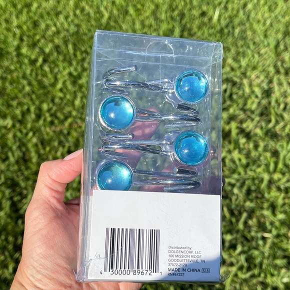 Comfort Bay Decorative Shower Hooks – Set of 12 – Blue Accent - Picture 2 of 5